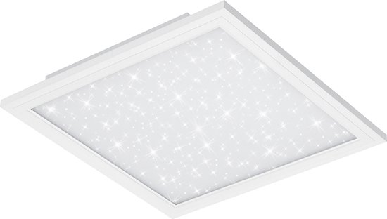 Briloner Leuchten - LED-paneel, plafondlamp incl. sterrendecor, 1.300 lumen, 4.000 kelvin, 12 watt, wit