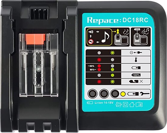 Power Tool Battery 18 V 3 A DC18RC lader voor Makita 14.4 V - 18 V Batterij  BL1850B... | bol.com