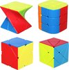 Afbeelding van het spelletje Veco Cubez - Rubiks Cube 4-Delig set - Twisty cube & Cylinder Cube & Skewb Cube & Fisher Cube - Speed Cube - 4 Pack - Fidget Toys - Sinterklaas cadeau - Kerst kado - Hoogste Kwaliteit
