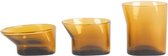 XLBoom CALA - Badkamerset van amber glas - 3-delige set