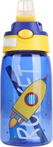 Waterfles Kids 500ml - Rocket - Drinkfles met drinktuit / rietje 0,5L