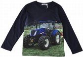 S&c Trekker / tractor shirt - New Holland - Lange mouw - Donkerblauw - H262 - Maat 86/92