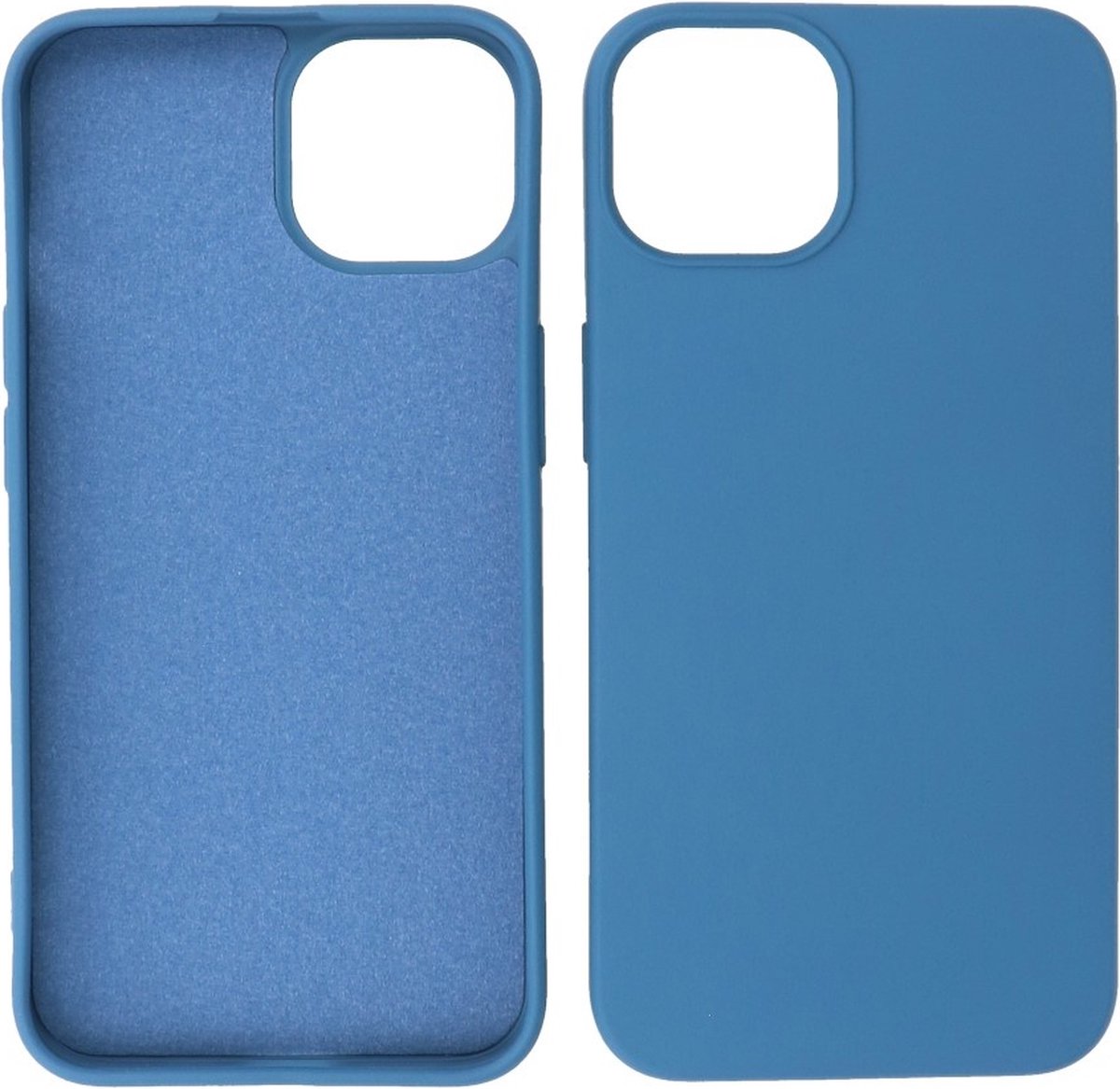Hoesje 2.0mm Dikke Siliconen Back Cover Kleur Navy geschikt voor Iphone 14 Plus