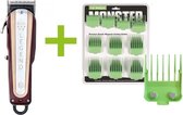 Wahl Legend Cordless Tondeuse + Monster Clippers Premium Dubbel Magnetische Opzetkammen Groen