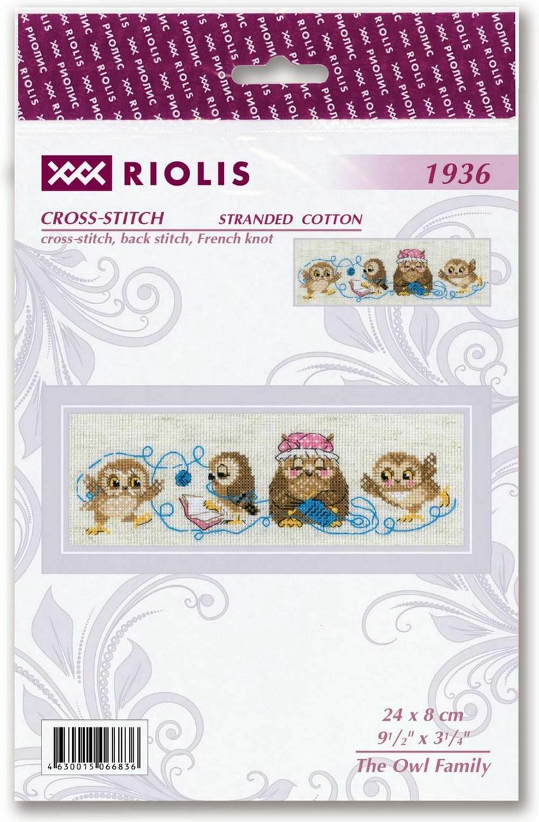 RIOLIS The Owl Family borduren (pakket)