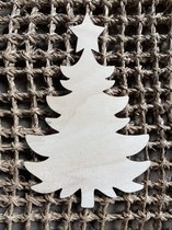 Creaties van Hier - kerstmis - kerstboompjes - set van 9 - 20 cm - hout
