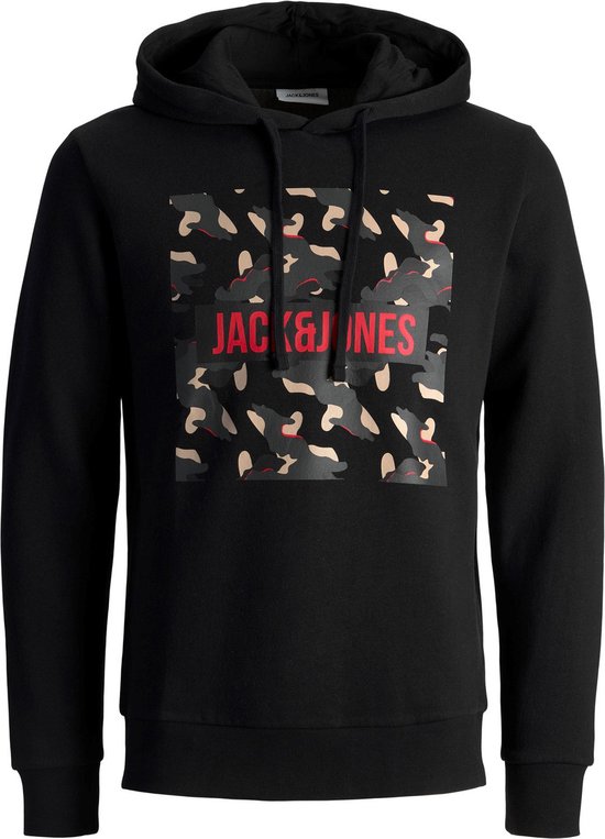 Sudadera Con Capucha En Talla Grande Jack & Jones JJRAMP Hoodie Black