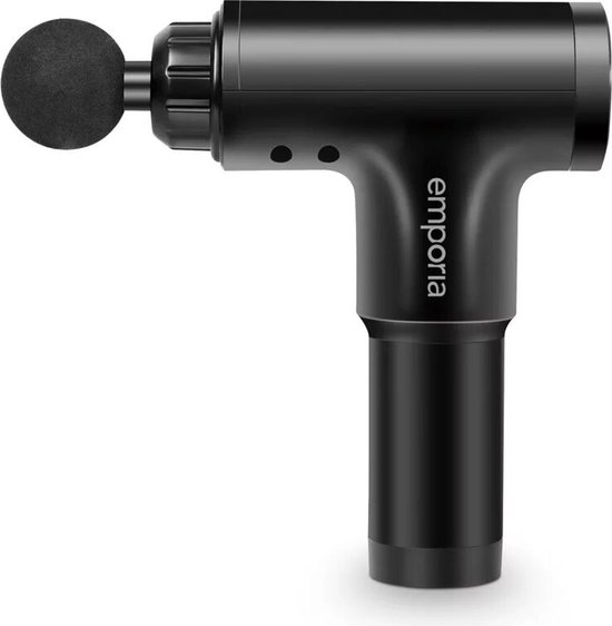 Pistolet De Massage Musculaire 30 Vitesses - Type Theragun Mini, 6 Têtes, Noir