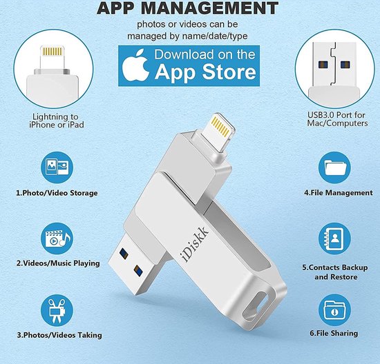 Clé USB pour iPhone 512Go [Certifié MFI] Cle USB 3.0 iPhone iPad 3