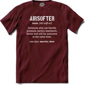 Airsoft leger sport kleding - T-Shirt - Unisex - Burgundy - Maat M