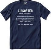 Airsoft leger sport kleding - T-Shirt - Unisex - Navy Blue - Maat M