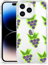 Case Geschikt voor iPhone 14 Pro Max GSM Hoesje met doorzichtige rand Druiven