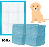 Tapis d'apprentissage - chien d'apprentissage de la propreté - 45x33 cm - bleu - paquet de 100