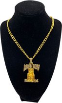 Death Row Records, Chain, Ketting/Hanger, Hiphop, Dr Dre, Snoop Dogg, Suge Knight, Goudkleurig