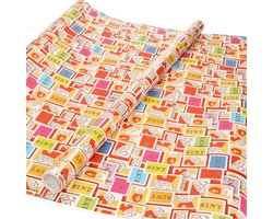 Product afbeelding van Bellatio Decorations Sinterklaas inpakpapier/cadeaupapier - XL - print multi - 2.5 x 0.7 meter - Luxe kwaliteit