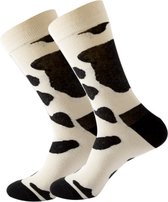 Winkrs - Koeien sokken - Sokken heren/dames maat 36-40 - Grappige sokken met Koeienvlekken