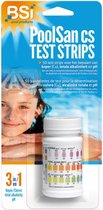 BSI - PoolSan CS 50 Test Strips - Zwembad - Spa - Voor het bepalen van pH-gehalte, kopergehalte, alkaliniteit en actieve zuurstof van water - 50 test strips