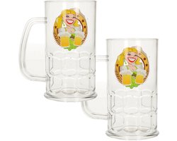 6x Bierfeest bierpullen kunststof van 400 ml