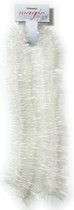 Guirlande de Noël blanche env.7,5 x 200 cm - Guirlandes de lametta en feuille de guirlande - Décorations pour sapin de Noël Witte