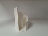 Luxe Witte Staande Keukenrolhouder - Kristal - Rafelig - Keukenaccessoires - Keukenpapier - 3D geprint
