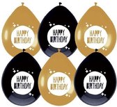 Haza Ballonnen - Happy Birthday - 6 stuks - verjaardag thema - 30 cm