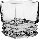 Crystal Bohemia Kristallen Whisky Glas 300ml - Bohemia Kristal - Mond geblazen - 6 stuks