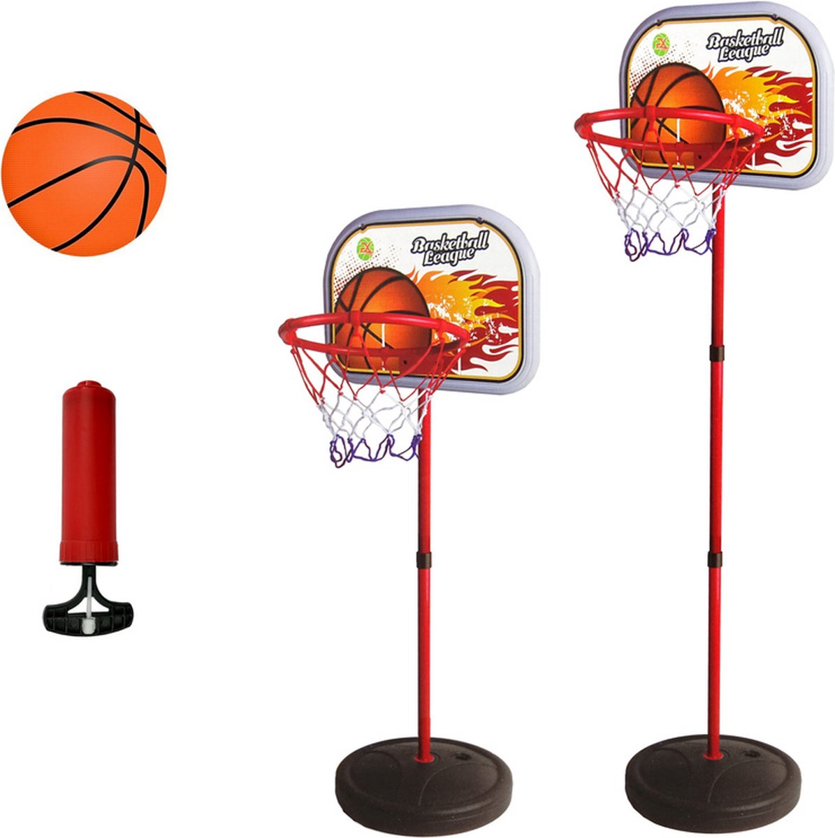 Mini set de basket - autoportant - hauteur réglable - 46x34x160 cm ...