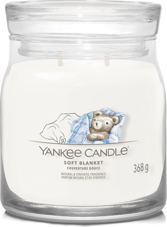 Yankee Candle - Soft Blanket Medium Geurkaars - 50 branduren - 2 lonten