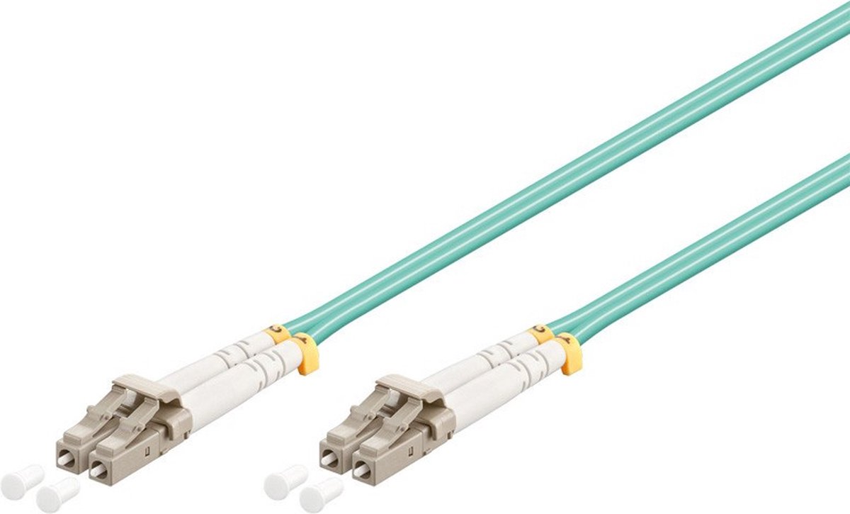 Goobay LC Duplex Optical Fiber Patch kabel - Multi Mode OM3 - turquoise / LSZH - 15 meter
