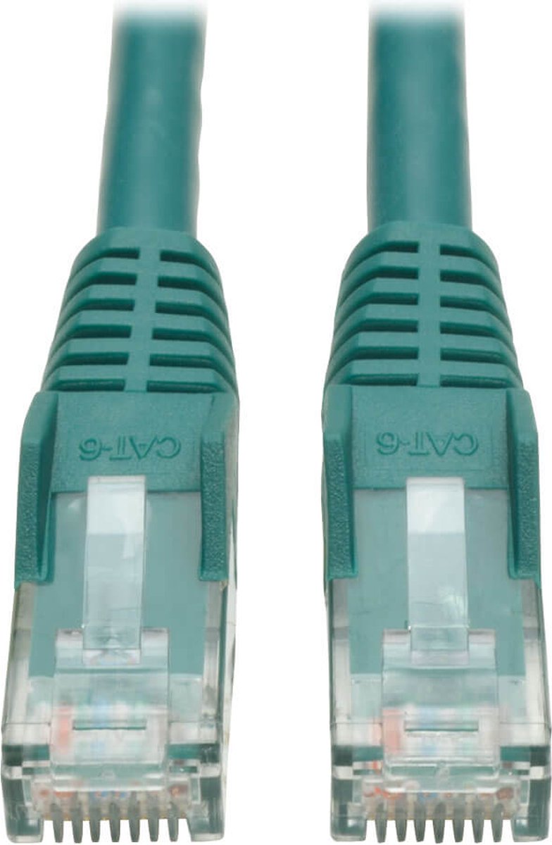 Tripp-Lite N201-035-GN Premium Cat6 Gigabit Snagless Molded UTP Patch Cable, 24 AWG, 550 MHz/1 Gbps (RJ45 M/M), Green, 35 ft. TrippLite