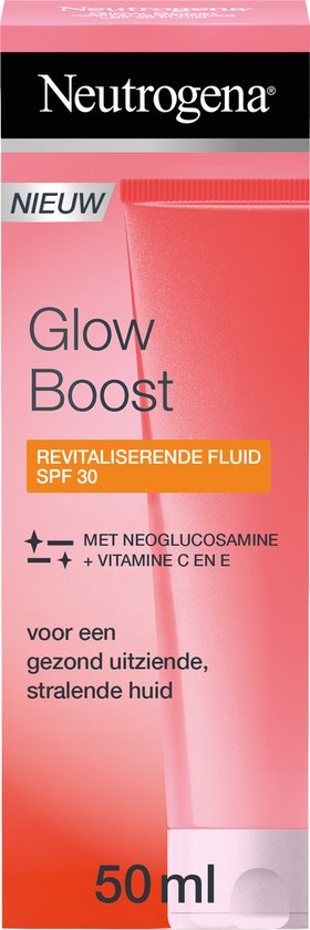 Neutrogena Glow Boost Revitalizing Fluid SPF30, revitaliserende moisturizer met UV-factor en Neoglucosamine voor een gezond uitziende stralende huid 1 x 50 ml