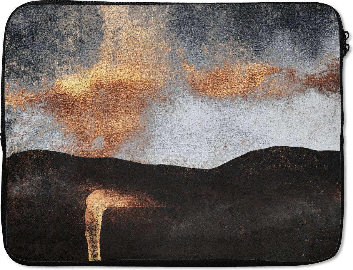 Laptophoes - Goud - Abstract - Chic - Laptop - Laptopcover - Laptop case - 15 6 Inch