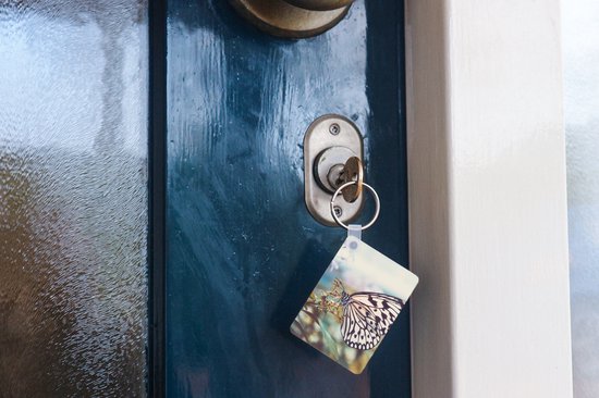 Porte-clés - Papillon - Fleurs - Printemps - Cadeaux - Plastique