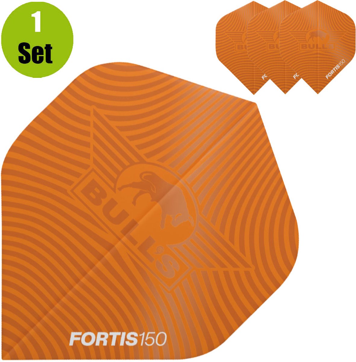 Bulls Fortis 150 Dartflights - Oranje