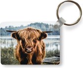 Sleutelhanger - Koeien - Schotse hooglander - Bruin - Natuur - Uitdeelcadeautjes - Plastic