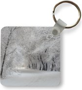 Sleutelhanger - Uitdeelcadeautjes - Bomen - Sneeuw - Winter - Plastic