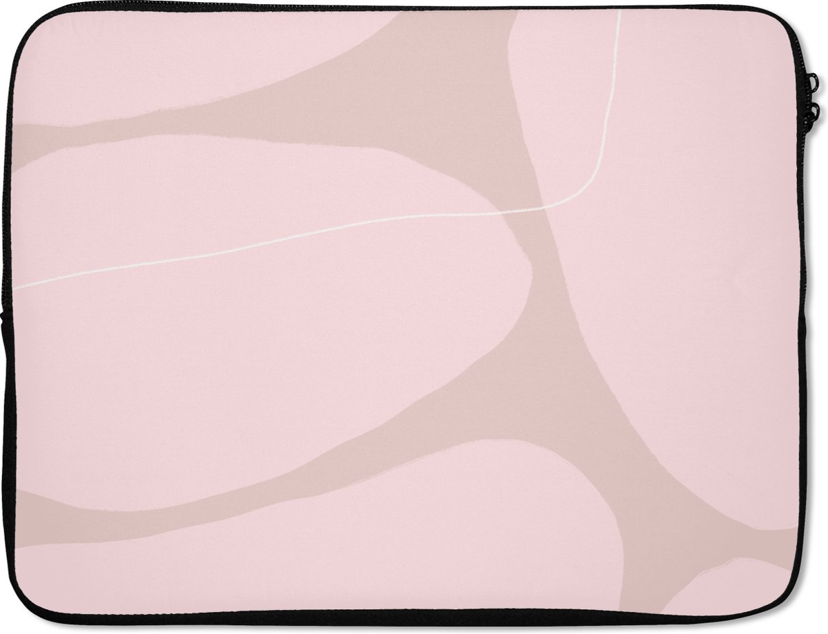 Laptophoes - Roze - Vormen - Abstract - Design - Laptopcover - Laptop - 15 6 Inch