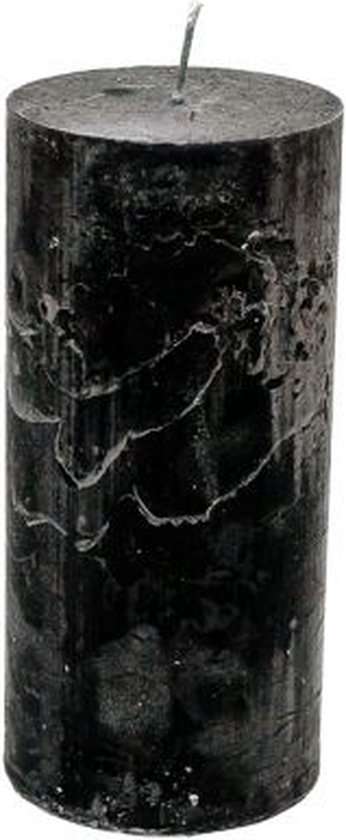 Stompkaars - Zwart - 7x15cm - parafine - set van 3