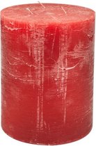 Stompkaars - rood - 15x20cm - 3 lonten - parafine - set van 3