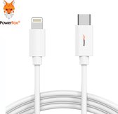 PowerFox® USB-C Male naar Apple Lightning kabel - 100 cm - Wit