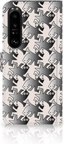 Wallet Book Case Sony Xperia 1 IV Smartphone Hoesje Salamander Grey