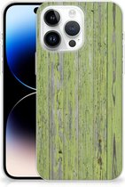 Cover Case Geschikt voor iPhone 14 Pro Max Smartphone hoesje Green Wood