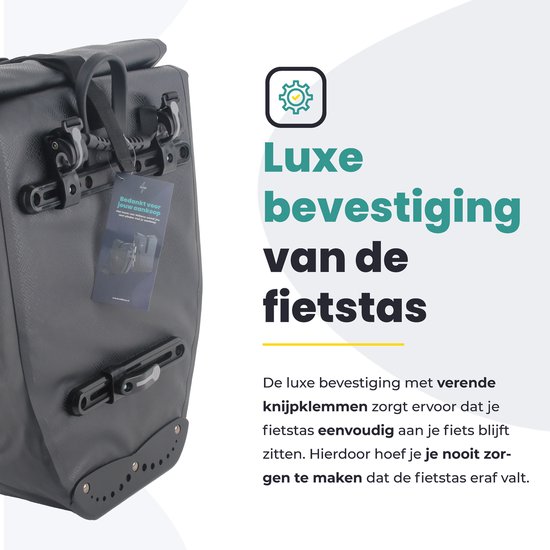 Voltano Luxe Fietstas Greek 28L - Enkele Pakaftas - Zwart Met Motief - 100% Waterdicht - Gratis Schouderband van Voltano — afbeelding 3