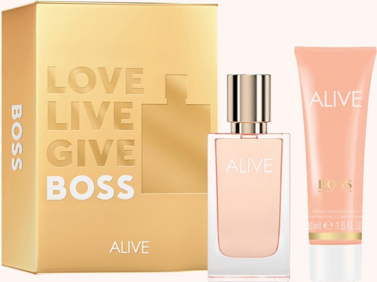 Hugo Boss Alive Giftset - 30 ml eau de parfum spray + 50 ml bodylotion - cadeauset voor dames