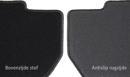 Tapis de sol sur mesure - tissu noir - convient pour Peugeot 207