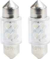 C5W autolamp 2 stuks wit | LED festoon 31mm | SV8.5 0.49W - 12V DC