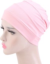 Tulband - Head wrap - Chemo muts – Haarband Damesmutsen - Tulband cap - Hoofddeksel – Beanie - Hoofddoek - Muts - roze - Hijab - Slaapmuts - Hoofdwear – Haarverzorging