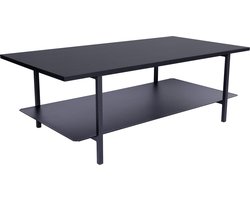 Salontafel The New Yorker - Zwart - Rechthoek - Hout en Metaal - Salontafel Industrieel