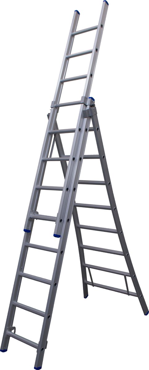 Solide 3-delige Uitgebogen Reformladder - 3x6 Sporten