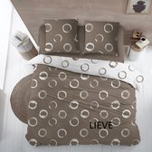 Flanel Laken 1 persoons 180x290 lieve taupe